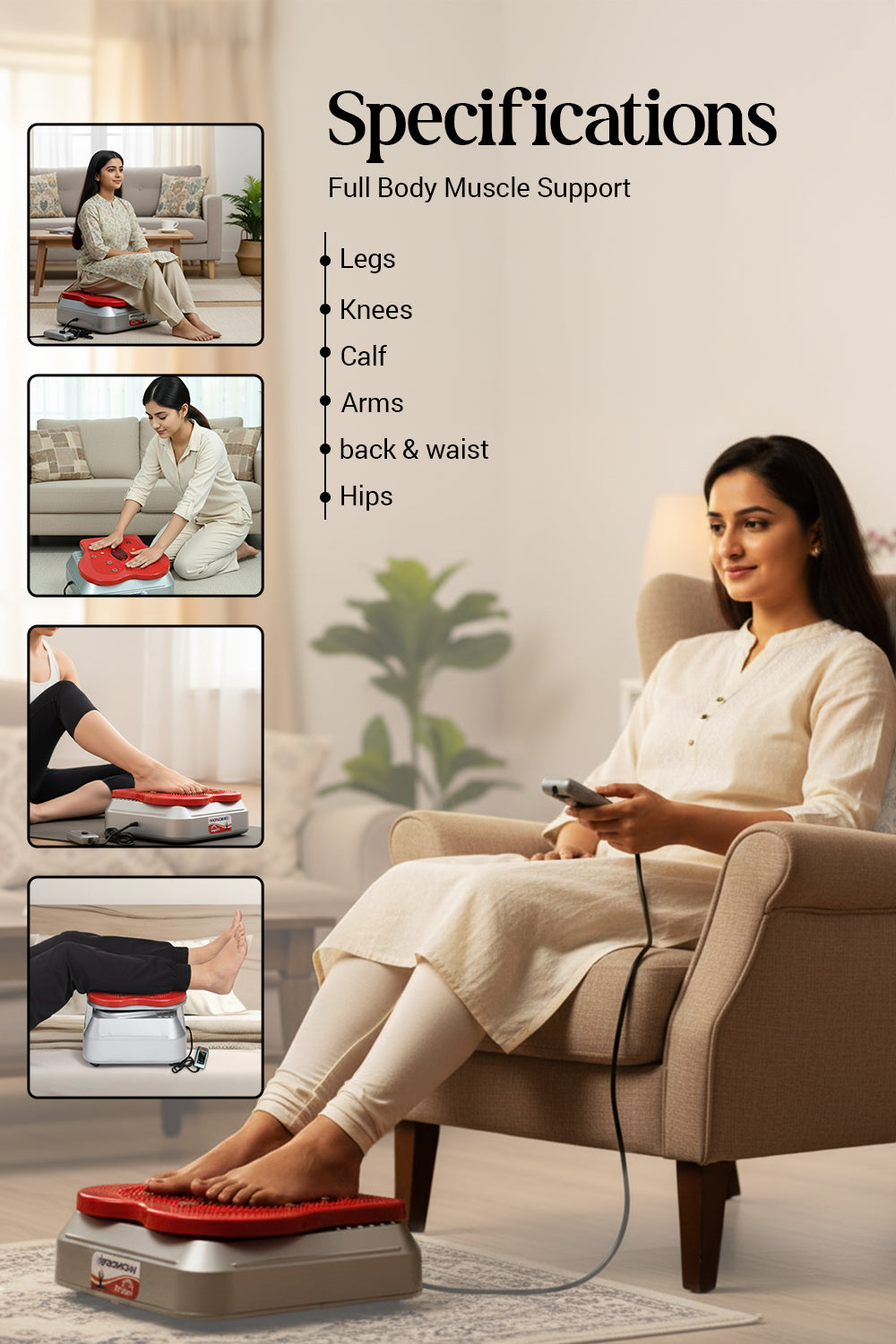 Deemark Blood Circulation Machine | BCM for all Body Muscles, Corded Electric