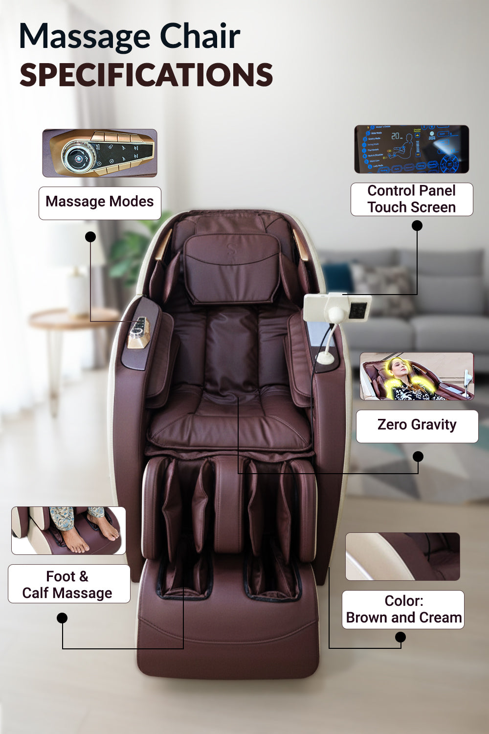 Deemark Massage Chair: Ultimate Comfort and Relaxation ( SB008 WLT3266)